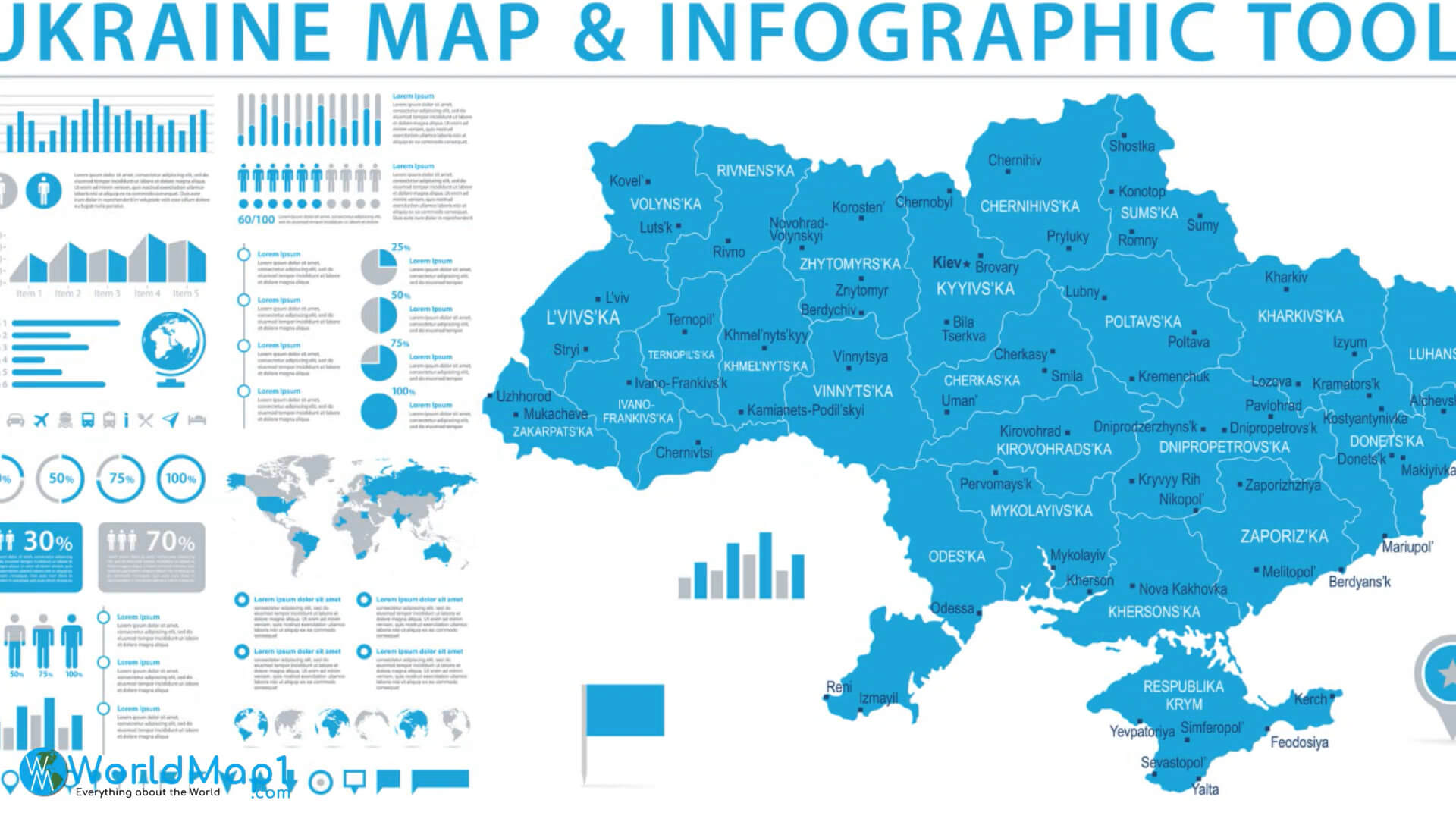 Ukrayna Haritası ve İnfografik